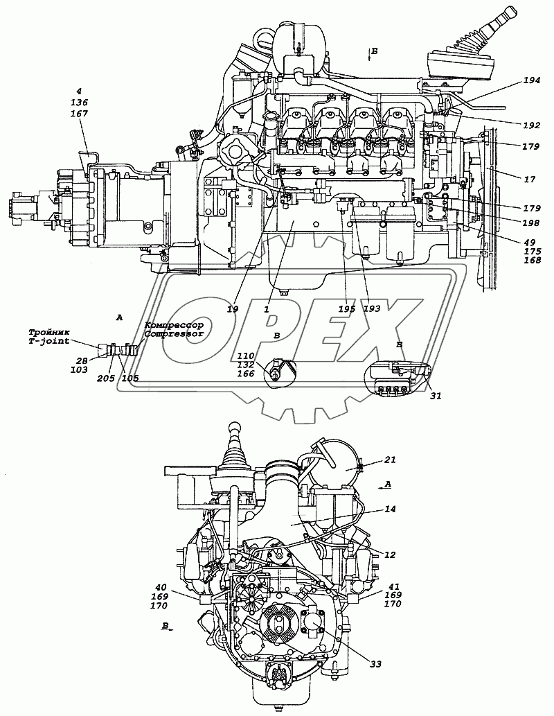 6522-1000254-90 Агрегат силовой, укомплектованный для установки на автомобиль
